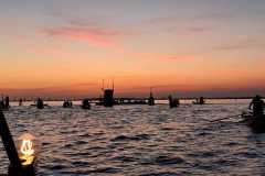 Barche a remi in laguna